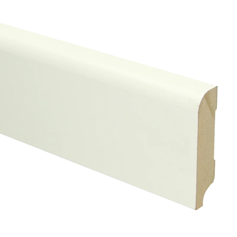 Hete Deal MDF Koloniale Plint 76x18 RAL 9010 Zuiver Wit 16012